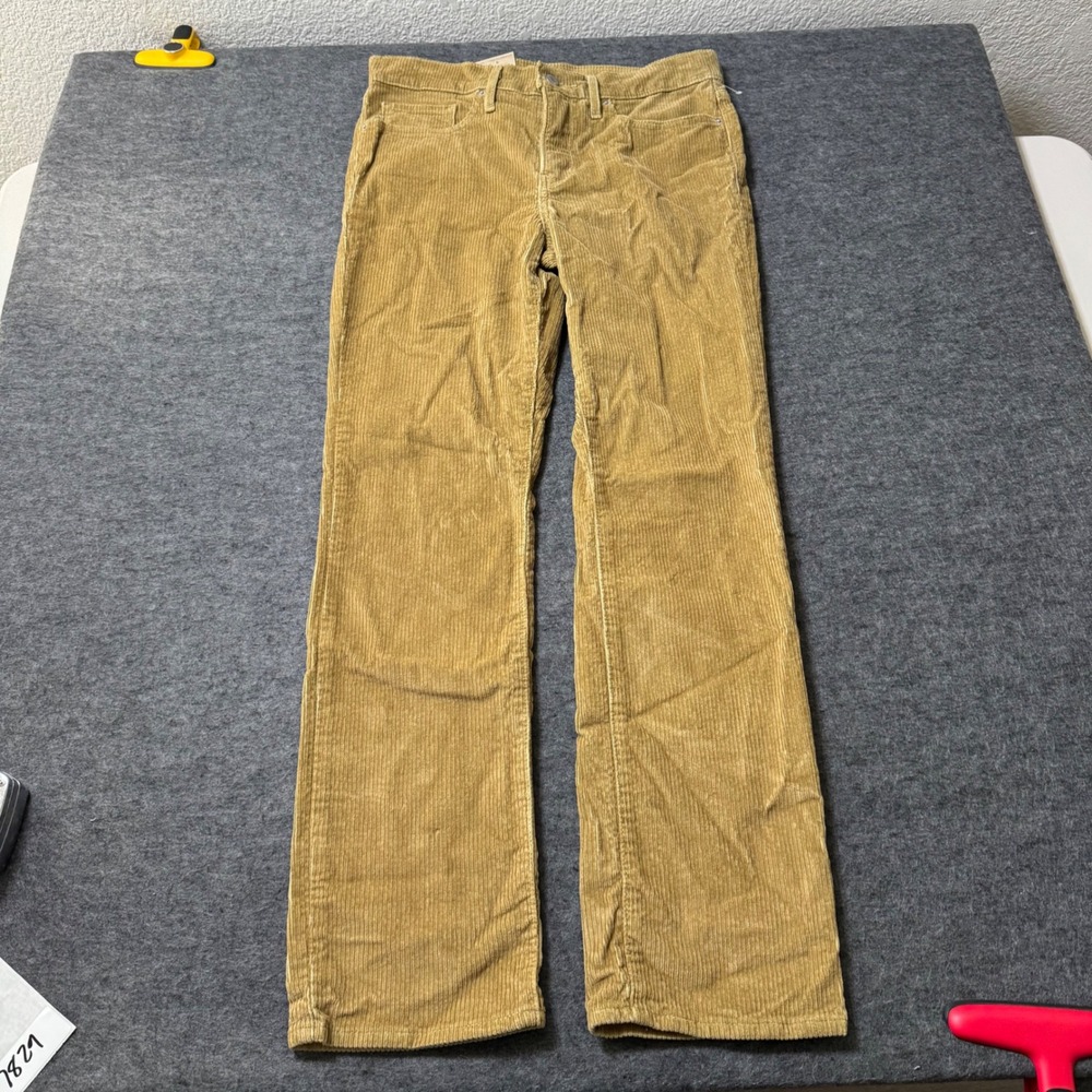 NEW Levis 314 Shaping Straight Corduroy Pants Brown Harvest Gold 30x30 Womens